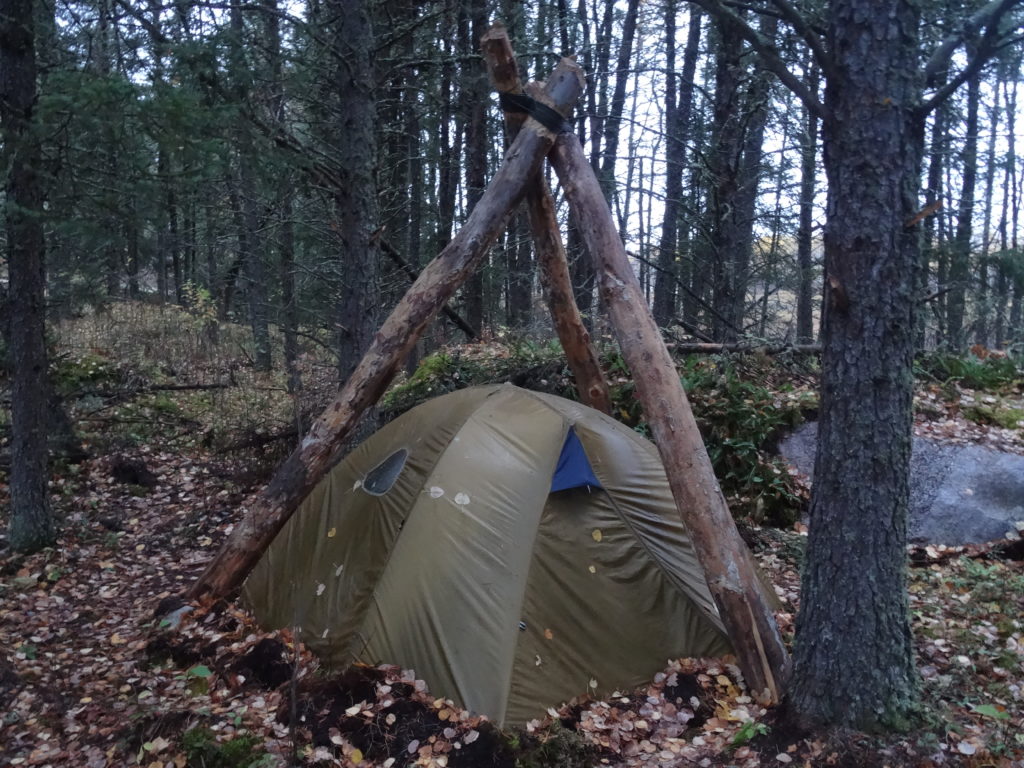 dead fall widow maker long term wilderness survival shelter