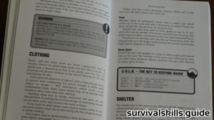 survival books clothing