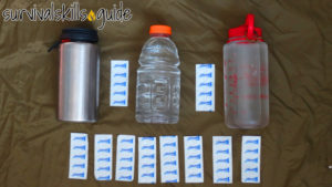 bug out bag list water